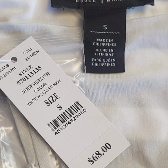 White House Black Market ~ Sz S ~ Chain Lined ~ Tube Top ~ NWT - Picture 8 of 9